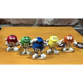 MONET 5 PIECE SET LOT RED BLUE ORANGE YELLOW GREEN M&M CHARM MONET BOX ENAMEL $125