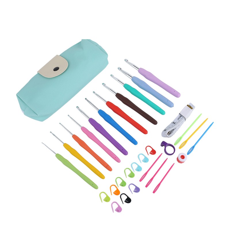31 Piece Crochet Hooks Set Professional Ergonomic Crochet Hooks with