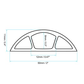 MECCANIXITY 3.3ft Floor Cord Cover, Self Adhesive Cord Hider 0.47" W x 0.3" H for Cable Management Cable Protector, Brown Wood
