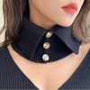 1+1 Collar Neck Warmer Scarf Golf Inner Collar Black Beige