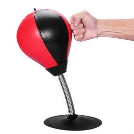 Qchomee Desk Standing Punching Ball Desktop Speed Punch Bag with Pump Stress Reliever Buster Table Stress Relief Boxing Punch Ball Reflex Strain and Tension Ball for Office Home