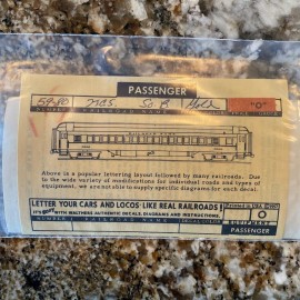 WALTHERS Decals - O Scale Set #59-80 - Kansas City Southern Passenger Car Gold