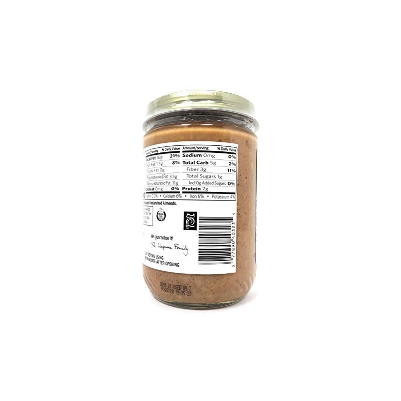 Wegmans Organic Crunchy Almond Butter (2 Pack, Total of 32oz)