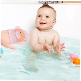NOLITOY 2Pcs Cartoon Bathing Gloves Soft Body Wipe Scrubbers for Boy Girl Lightweight Bath Mitts with Adorable Animal Designs for Gentle Skin Care During Bath