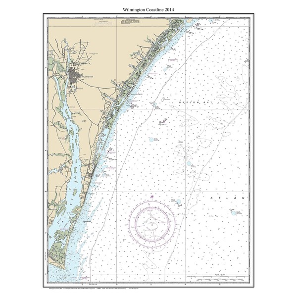 Wilmington Coastline 2014 - Nautical Map - North Carolina-80000 11539