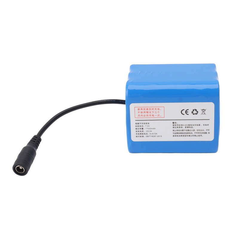 RC Boat Battery 7.4V 17000mAh Large Capacity Safe Charge Light