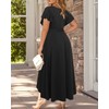 Talisea Black Plus Size Formal Dress Cocktail Wedding Guest Split