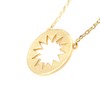 Spinningdaisy Handcrafted Brushed Metal Tri Color Heart Necklace Gold