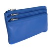 GOLUNSKI Soft Leather 3 Section Zipped Coin Purse 6 Colours