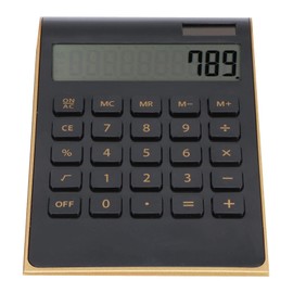 Portable 10 Digits Calculator Ultra Thin Solar Power Calculator for Home Office Business LCD DisplayBlack Plays Primary Math in Addition to Diverse Economic (Black)