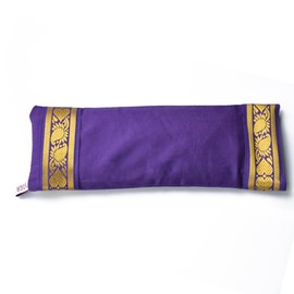 Yoga United 100% Cotton. Lavender and Linseed Eye Pillow for Yoga, Relaxation, Meditation, Travel and Gift or Tired Eyes, and Headaches - purple