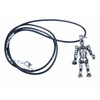 Miniblings Robot Necklace Machine Fabric Ribbon Android