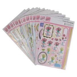 Anita's Easter And Spring Themed Foiled Decoupage Bumper Bundle, Set Of 16 Designs, Egg Hunt, Springtime Designs, Garden, Nature And Wildlife, Butterflies, Bunny, Birds And Flowers