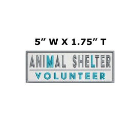 Athena Brands ANIMAL SHELTER VOLUNTEER EMBROIDERED Patches IRON / SEW Crest Badges NAME TAGS