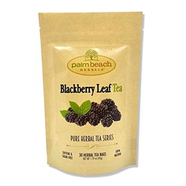 BlackBerry Leaf Tea - Pure Herbal Tea Series by Palm Beach Herbals (30 Tea Bags) 100% Natural