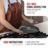 Victoria 10.5-Inch Cast Iron Comal Griddle Pan with a Long