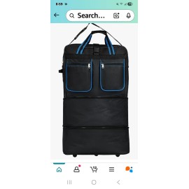 Unbranded 36" Wheel Bag 5 Wheels Spinner Tsa Lock Extra Lightweight Expandable Waterproof