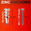 CrimsonMark 20Pcs Zinc Self Drilling Drywall Anchors and Screws kit