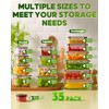 KEMETHY 70 PCS Food Storage Containers with Lids(35 Containers &