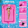 DeeprBlu Luxury Flamingo Inflatable Tanning Pool for 2 Person, 81x60