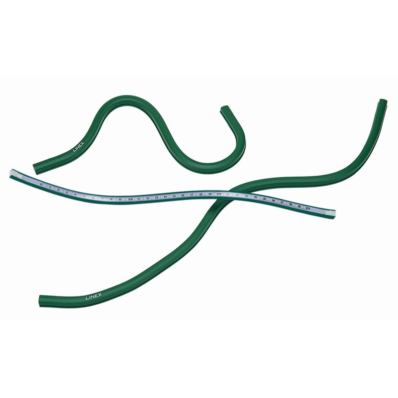 50cm Flexible Ruler, Linex Bendy Ruler with Tracing Edge