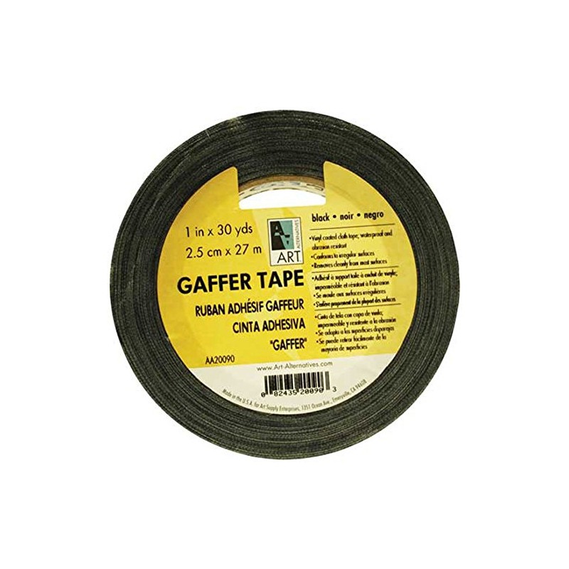 Art Alternatives Gaffer Tape - Black 1" Wide