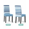 Savannan Chair Covers Set of 4, Navy Blue White Stripes