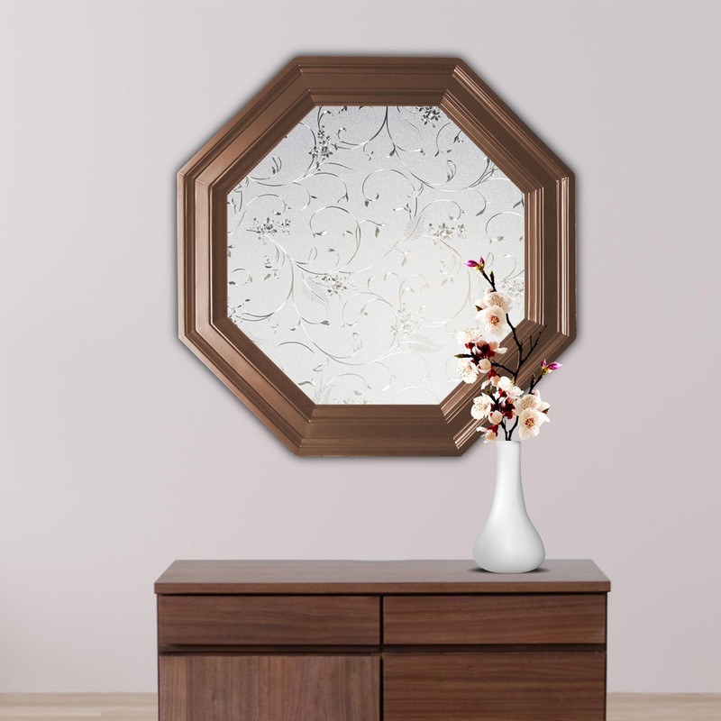Autotech Park Precut Elegant Flower Octagon Window Film Shade, Self