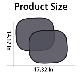 AUCELI Car Window Shade, 2PCS Cling Auto Side Window Sunshade Protection, Foldable Windshield Visor Blocks Sun Glare and UV Rays for Baby, Auto Front Rear Mesh Curtains (Transparent, 17''×14'')