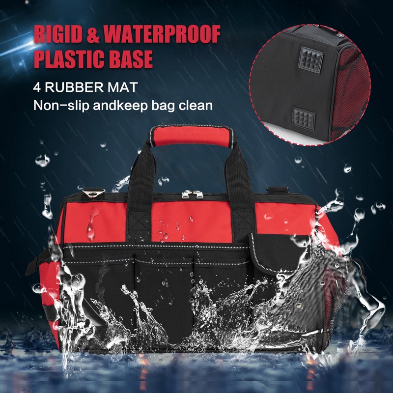 Tool Bag, 16 Inch Foldable Open Top Tool Bag Organizer