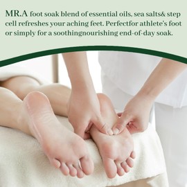 Epsom Salt Foot Soak, 10Pack Tea Tree Oil and Lavender Oil Epsom Salts for Soaking, Dead Sea Salt Spa Pedicure Care Softens Thick Calluses & Corns, Athletes Foot, with feet scrubber