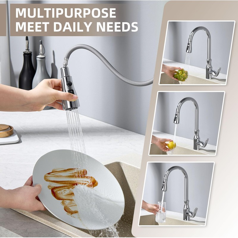 Angle Simple Kitchen Faucet Head Replacement, G 1/2 or 13/16