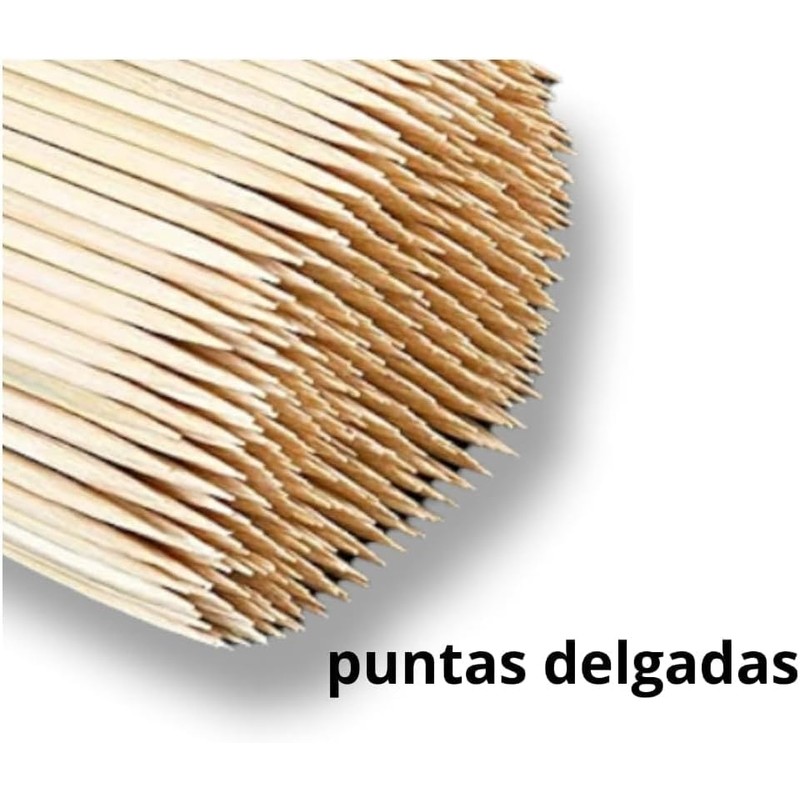 (Paquete con 100 piezas) Palitos de Bambú Para Brochetas: tamaño