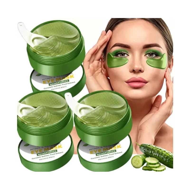 60 Parches Oculares Té Verde Reafirmantes Anti Ojeras