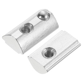 sourcing map Roll-in Spring M4 T Nut, Roll Ball Elastic Nuts for 3030 Series Aluminum Extrusion Profile Suitable for Aluminum Profile with 8mm Groove Depth, Pack of 10