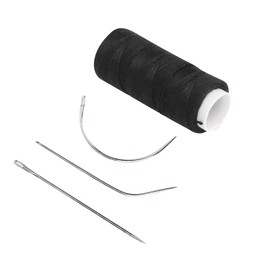 Hair Thread and Needle Kits, Comfortable Grip, Hair Thread and Pin, Lightweight Portable Curved Sewing Needles, Hair Extension Tools for Weaving Wigs