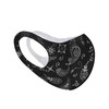 Komonee Face Mask Washable Reusable Black Paisley Dustproof Cloth Mouth