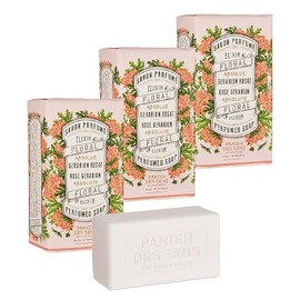 Panierdessens Absolute Perfumed Soap, 3 Pack (Rose Geranium Scent), Made in France, Southern France, Provence Scented Soap