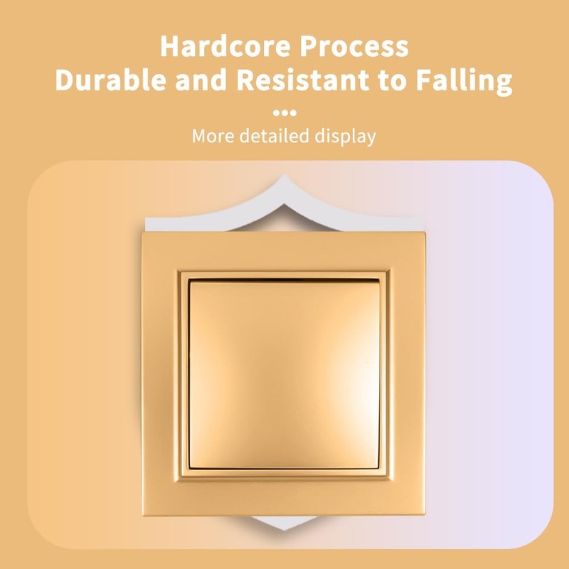 On/Off Switch, 1-Gang Gold Wall Switch, Mechanical Wall Switch 86