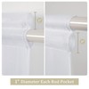 MIULEE Sidelight Sheer French Door Curtains 25 x 40 Inches