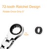 cSeao 7mm Flex-Head Ratcheting Combination Wrench 72-Teeth, Cr-V Constructed, Chrome