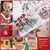 WANDIC 6PCS Christmas Theme Rub On Transfer Stickers, Snowman, Reindeer,
