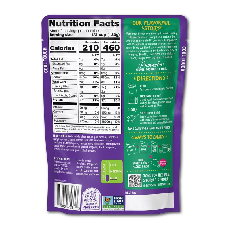 SOMOS Saucy Pinto Beans 10oz (Pack of 6)