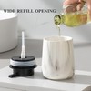 Enra Ceramic Soap Dispenser,12 oz Marble Lotion Dispenser Bathroom Liquid