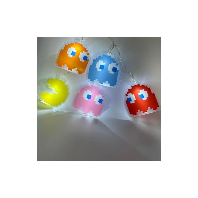 Paladone Pac - Cadena de luces LED, retro, decoración de