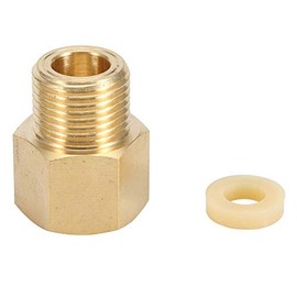 CO2 Tank Adapter Brass Bottle Tank W21.8 CGA320 Adapter Converter for Aquarium Easy Installation (W21.8 Convert to CGA320)