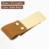 PATIKIL Pen Loop for Notebook, Brass Book Clip with Leather