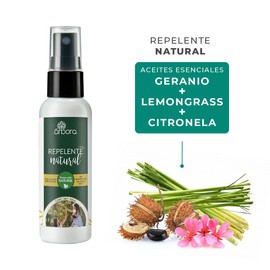 Kit Campamento: Repelente para moscos NATURAL + Aceite de Masaje Muscular. Con Aceites Esenciales de Geranio, Lemongrass y Citronela. 60 ml./ 90 ml. ÁRBORA
