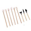 6PCS Electroculture Plant Stakes 10 Inch Natural Wood Stake Wrapped