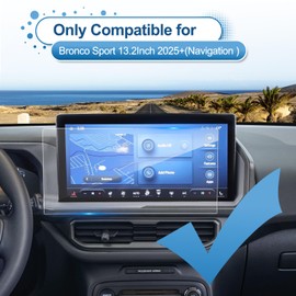 Coleya 2025 Bronco Sport Screen Protector for Ford Bronco Sport (Big Bend/Heritage/Free Wheeling/Outer Banks/Badlands) 13.2-inch Touchscreen, 9H Tempered Glass 2025 Bronco Sport Accessories 13.2"